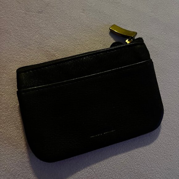 Fossil Brown Leather Small Wallet Change Purse Bag 3 Zippers - Picture 6 of 8